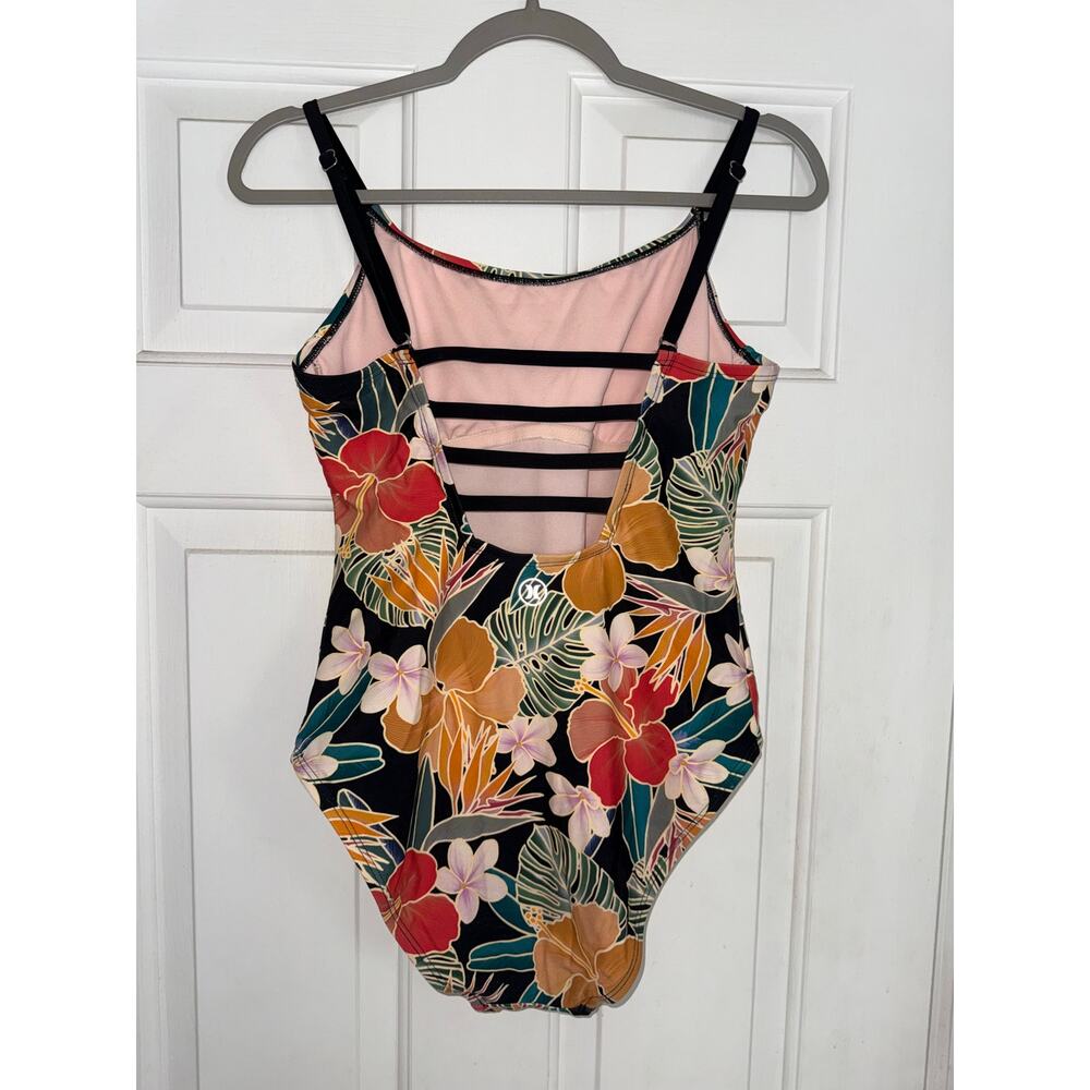 Hurley Women's One Piece SwimSuit, Caribbean Dreaming - size M - SW4 - Picture 4 of 11